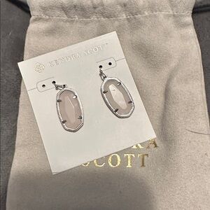 Kendra Scott Silver and Blush Elle Earrings